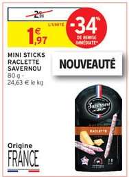 MINI STICKS RACLETTE SAVERNOU