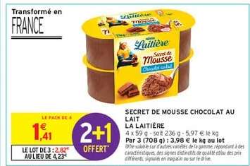 SECRET DE MOUSSE CHOCOLAT AU LAIT