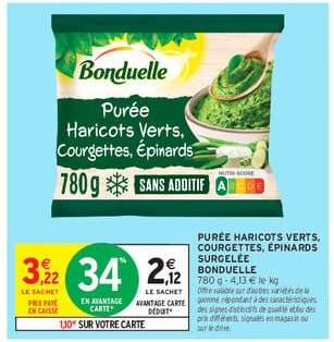 Purée Haricots Verts, Courgettes, Épinards