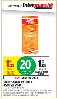 TUILES GOÛT PAPRIKA BOUTON D'OR