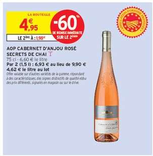 AOP CABERNET D'ANJOU ROSÉ SECRETS DE CHAI