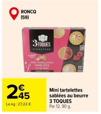 Mini Tartelettes Sablées Au Beurre 3 Toques
