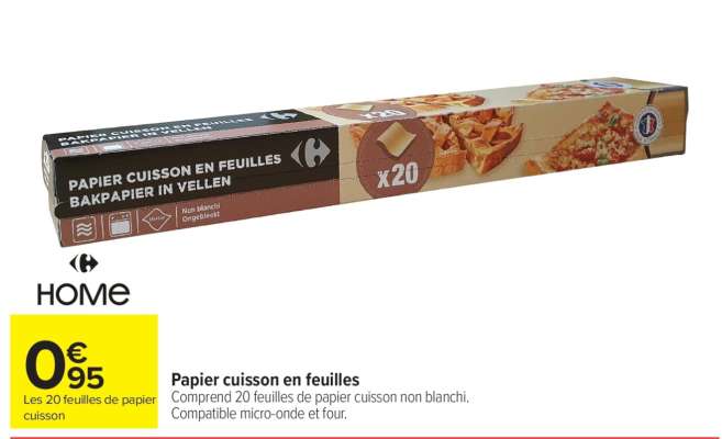 Papier cuisson en feuilles