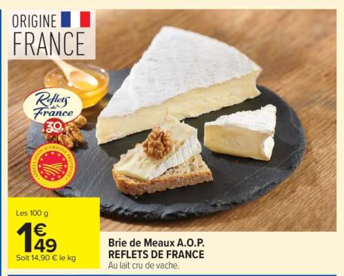 Brie de Meaux A.O.P. REFLETS DE FRANCE