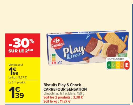 Biscuits Play & Chock CARREFOUR SENSATION