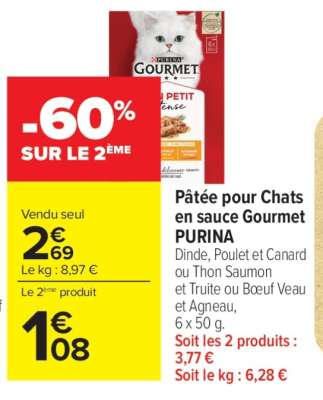 Pâtée pour Chats en sauce Gourmet PURINA