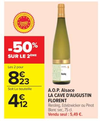 A.O.P. Alsace LA CAVE D'AUGUSTIN FLORENT