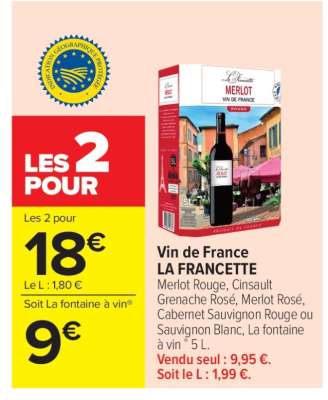 Vin de France LA FRANCETTE