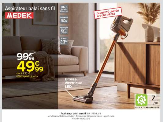 Aspirateur balai sans fil