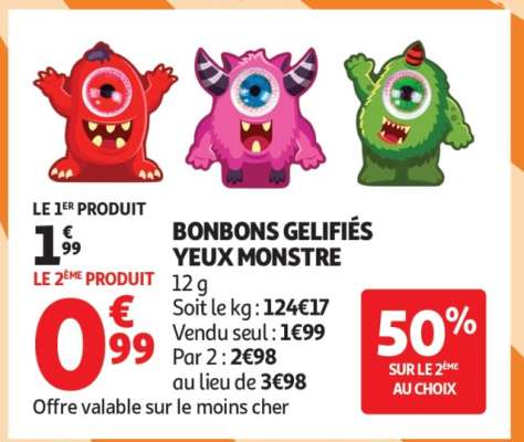 BONBONS GELIFIÉS YEUX MONSTRE
