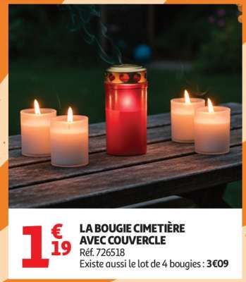 LA BOUGIE CIMETIÈRE AVEC COUVERCLE