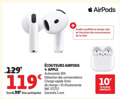 ÉCOUTEURS AIRPODS 4 APPLE