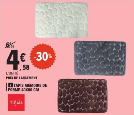 Tapis mémoire de forme 40x60 cm