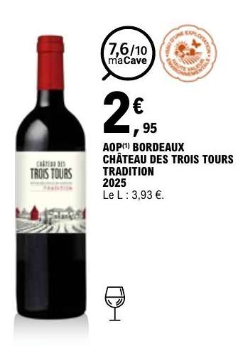 AOP Bordeaux Château des Trois Tours Tradition 2025