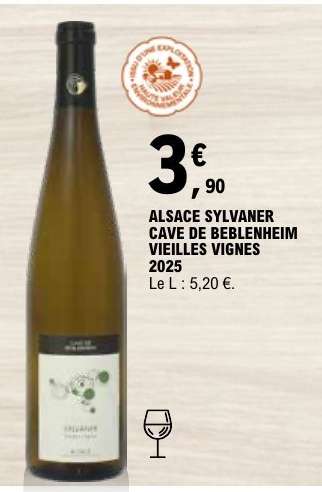 ALSACE SYLVANER CAVE DE BEBLENHEIM VIEILLES VIGNES 2025