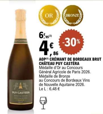 AOP CRÉMANT DE BORDEAUX BRUT CHÂTEAU PUY CASTÉRA