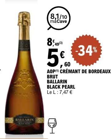 AOP Crémant de Bordeaux Brut Ballarin Black Pearl