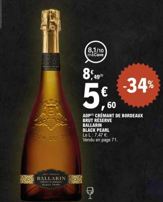 AOP Crémant de Bordeaux Brut Réserve Ballarin Black Pearl