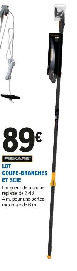 FISKARS LOT COUPE-BRANCHES ET SCIE