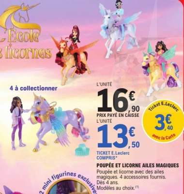 POUPÉE ET LICORNE AILES MAGIQUES