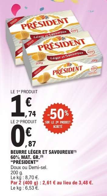 BEURRE LÉGER ET SAVOUREUX