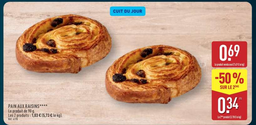 Pain aux raisins