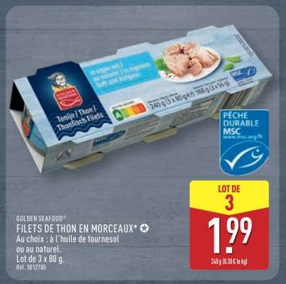 GOLDEN SEAFOOD FILETS DE THON EN MORCEAUX