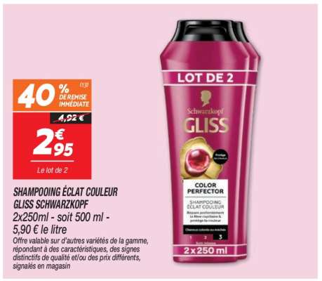 Shampooing Éclat Couleur Gliss Schwarzkopf