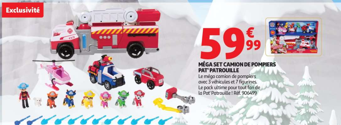 MÉGA SET CAMION DE POMPIERS PAT PATROUILLE