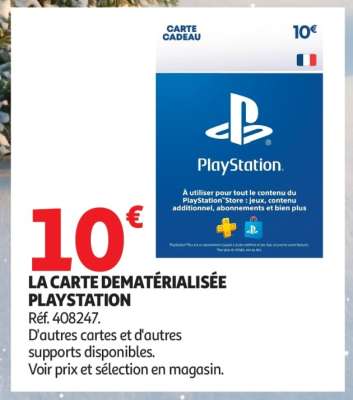 LA CARTE DÉMATÉRIALISÉE PLAYSTATION