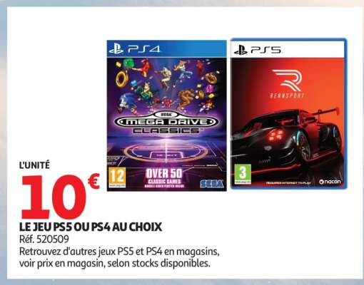 LE JEU PS5 OU PS4 AU CHOIX