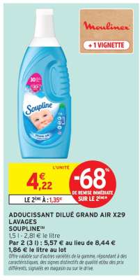ADOUCISSANT DILUÉ GRAND AIR X29 LAVAGES