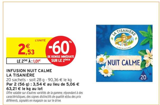 Infusion Nuit Calme La Tisanière