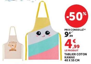 TABLIER COTON KAWAII