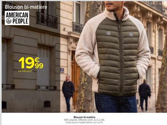 Blouson bi-matière