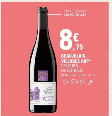 BEAUJOLAIS VILLAGES AOP* VELOURS DE COTEAUX