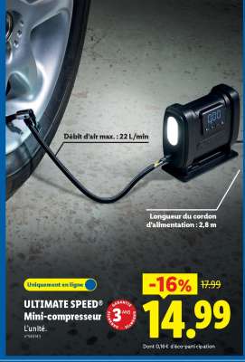 ULTIMATE SPEED® Mini-compresseur