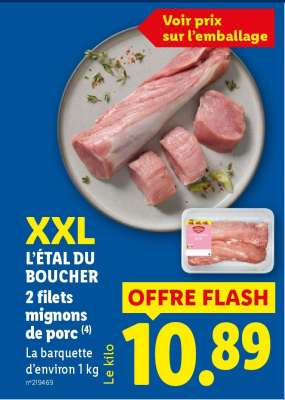 L'ÉTAL DU BOUCHER 2 filets mignons de porc