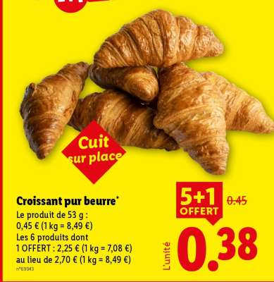 Croissant pur beurre