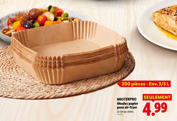 MASTERPRO Moules papier pour air-fryer