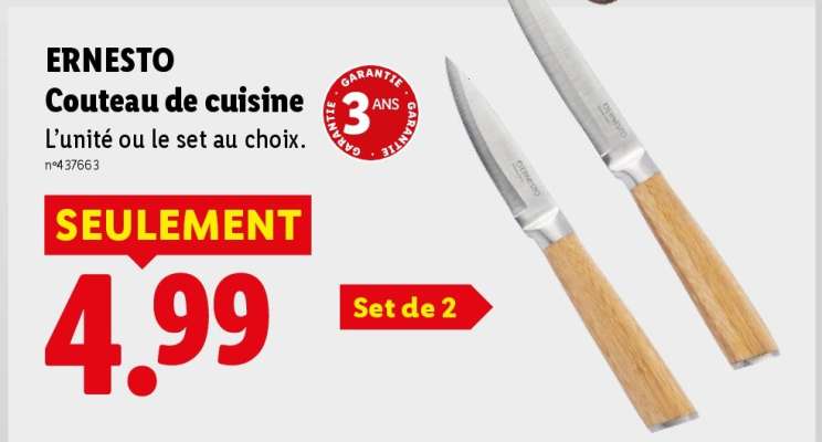ERNESTO Couteau de cuisine