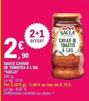 SAUCE CAVIAR DE TOMATES À L'AIL SACLA