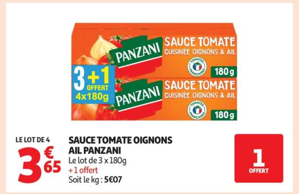 SAUCE TOMATE OIGNONS AIL PANZANI