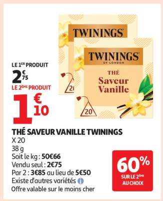 THÉ SAVEUR VANILLE TWININGS