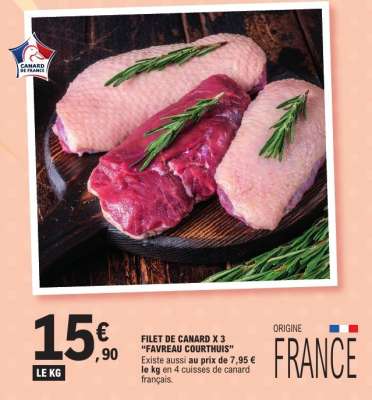 FILET DE CANARD X 3 "FAVREAU COURTHUIS"