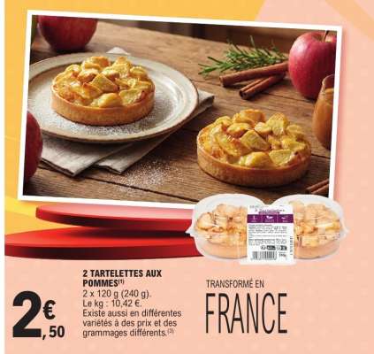2 TARTELETTES AUX POMMES