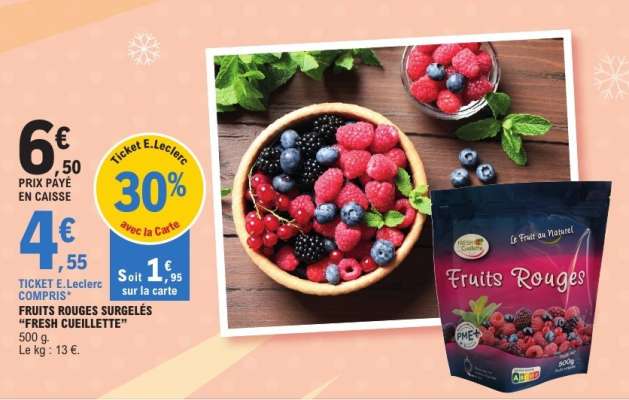FRUITS ROUGES SURGELÉS “FRESH CUEILLETTE”