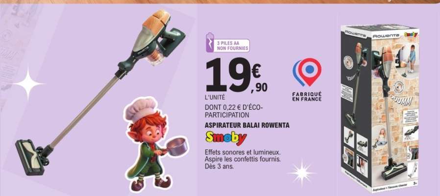 Aspirateur Balai Rowenta Smoby