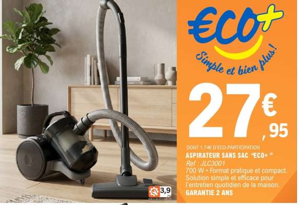 ASPIRATEUR SANS SAC “ECO+”