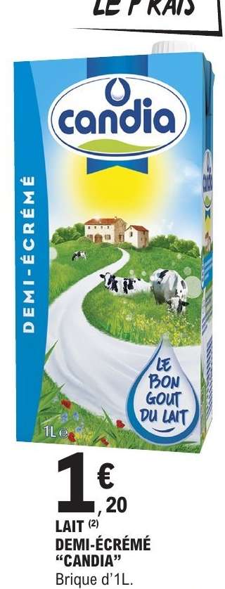 Lait Demi-Écrémé 'Candia'